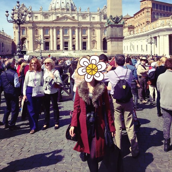 Fitted coat with detachable faux fur collar - Picture 3 of 8